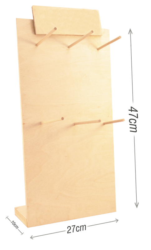 Stojak drewniany z kołkami